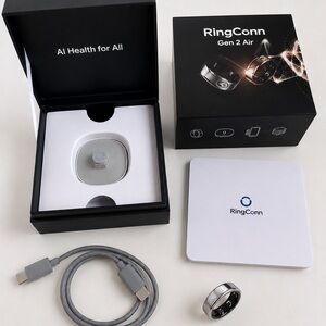 RingConn Gen 2 Air Smart Ring – Galaxy Silver – Size 9